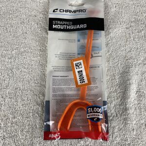 Champro Strapped Mouthguard Orange New Adult